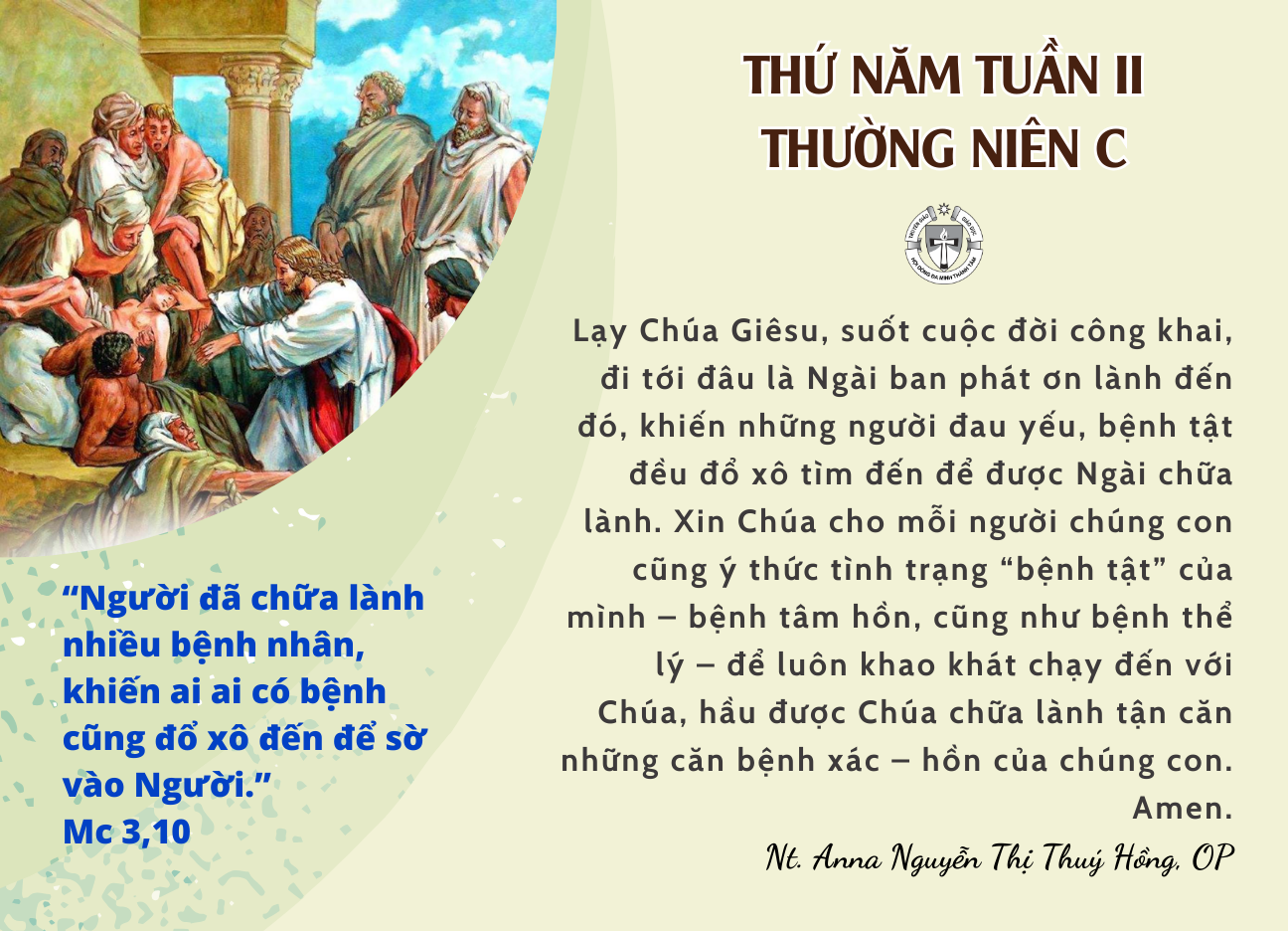 Thứ Năm Tuần II Thường Niên Năm C