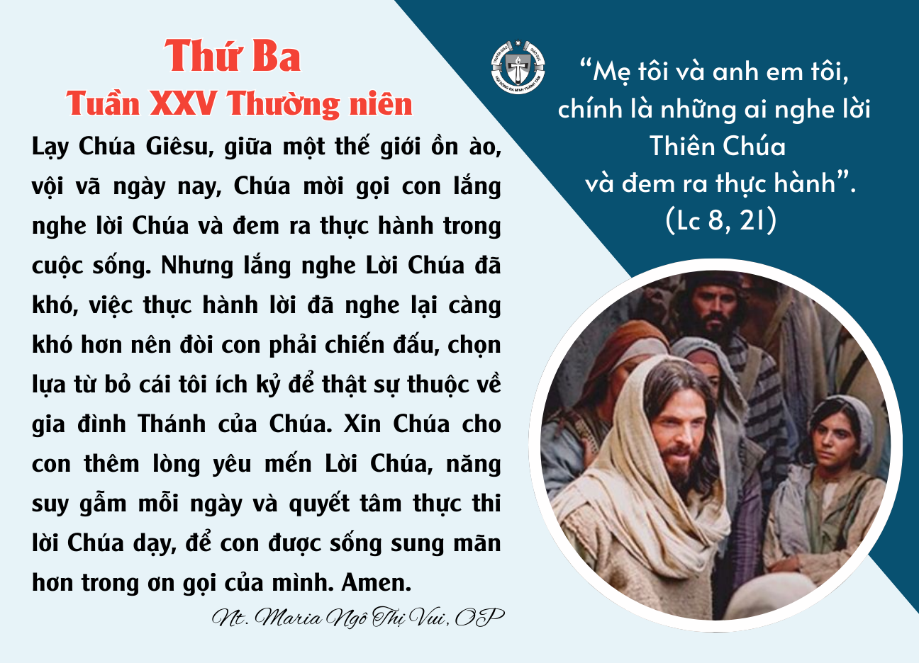 Thứ Ba tuần XXV thường niên