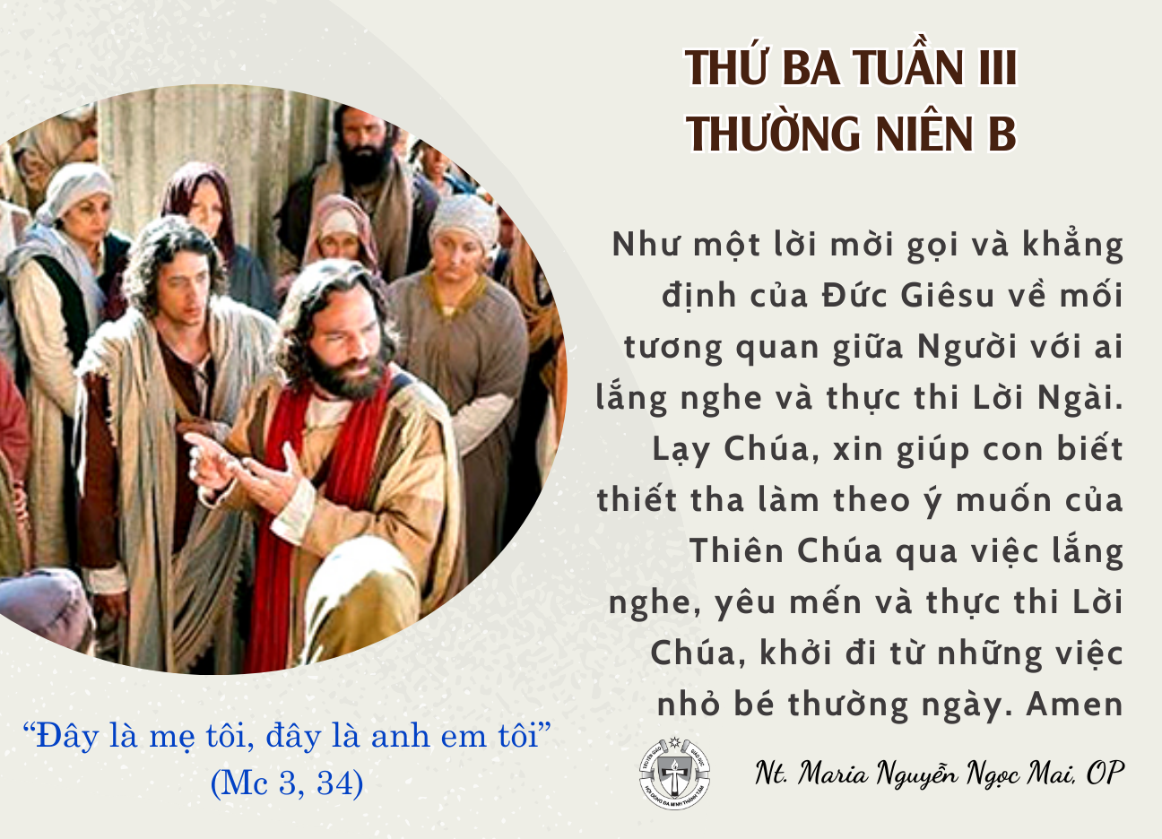 Thứ Ba tuần III Thường niên B