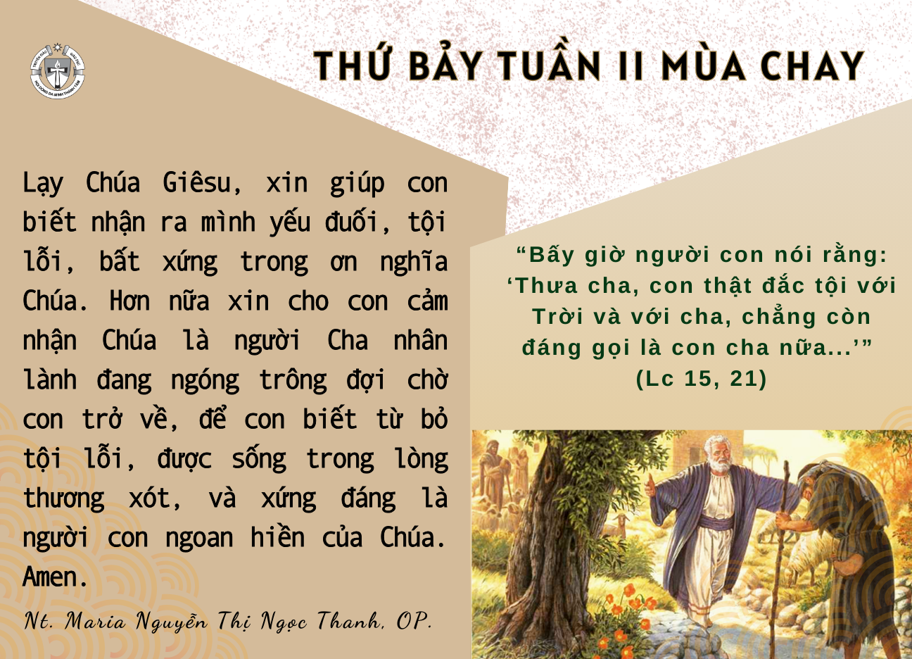 Thứ Bảy tuần II Mùa Chay