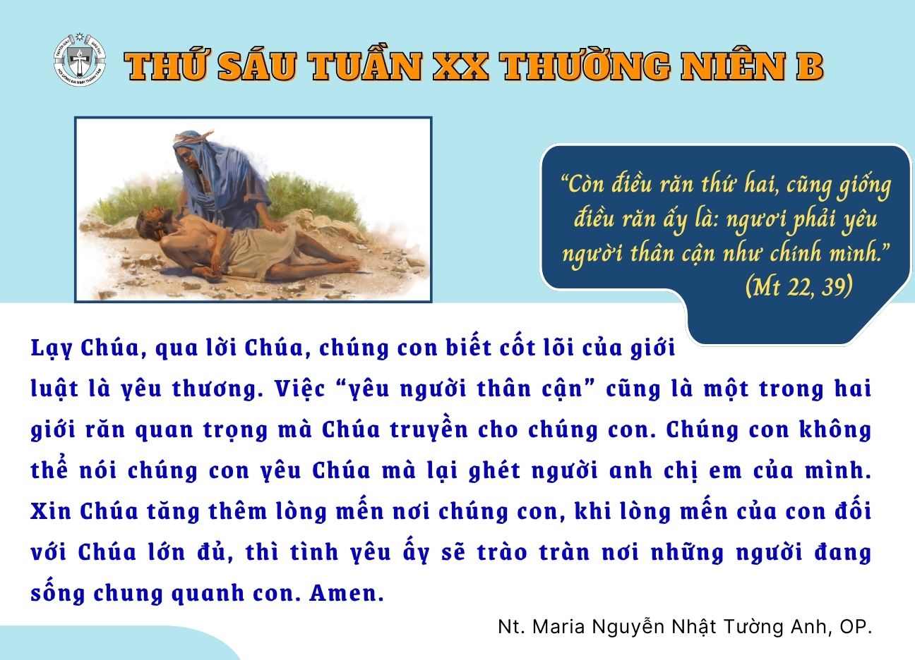 Thứ Sáu tuần XX Thường niên B