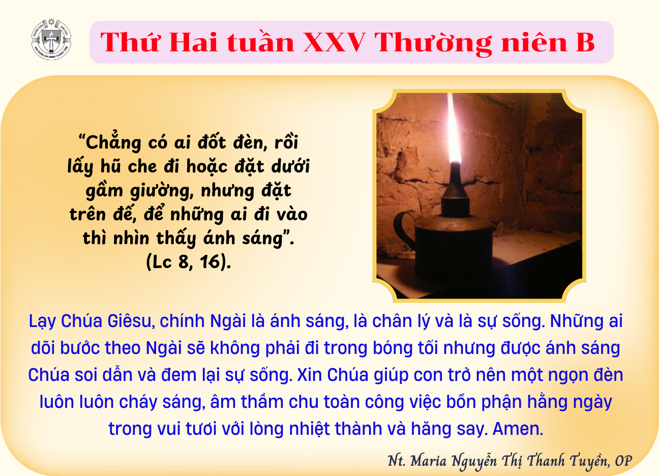 Thứ Hai Tuần XXV Thường Niên B