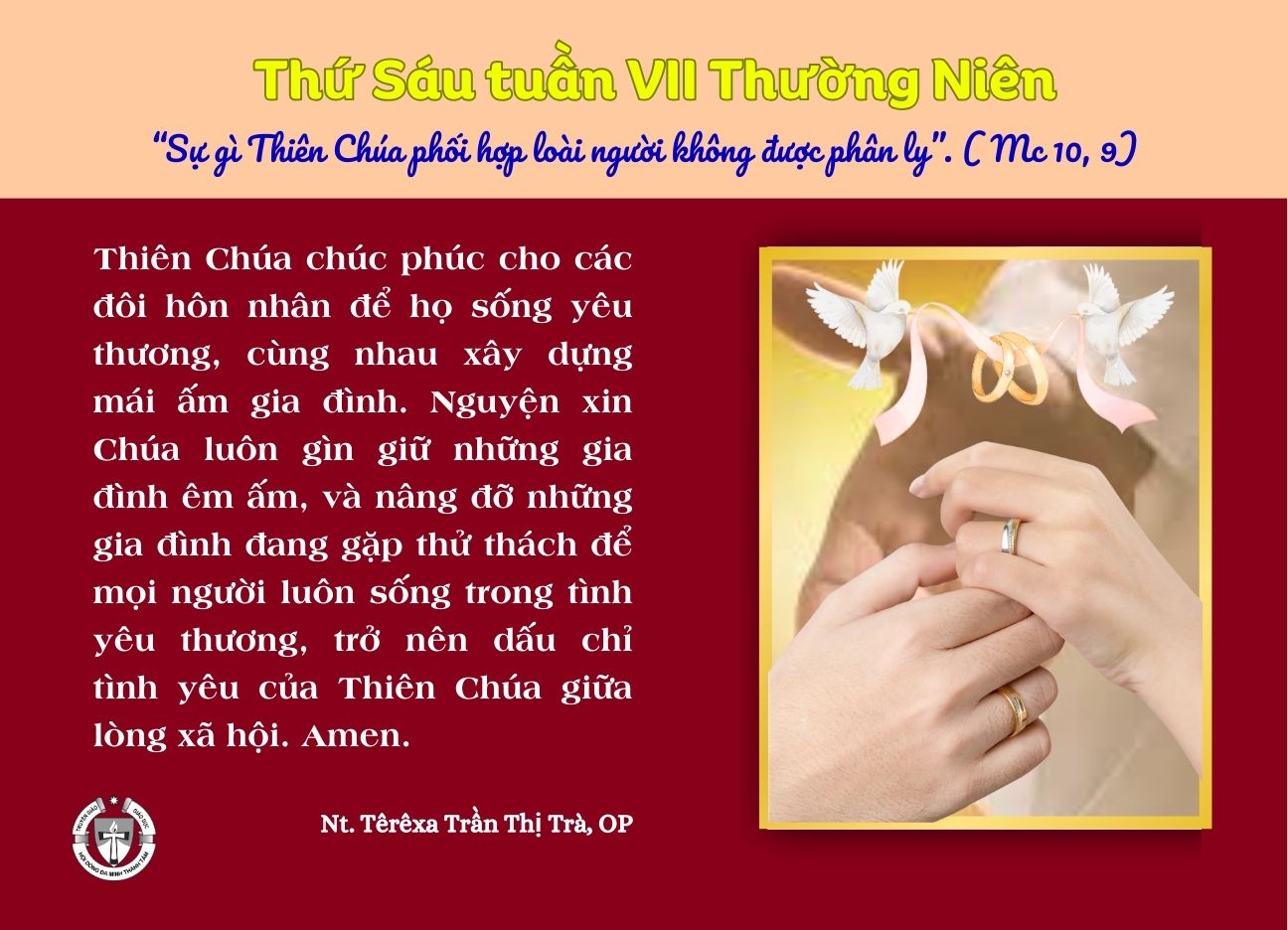 Thứ Sáu tuần VII Thường NIên B