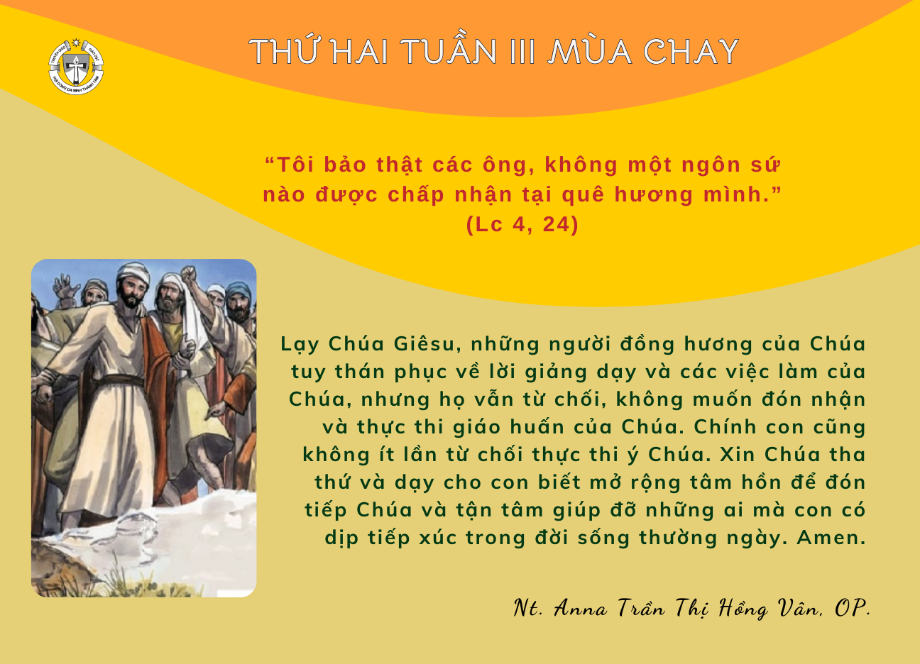 Thứ Hai tuần III Mùa Chay