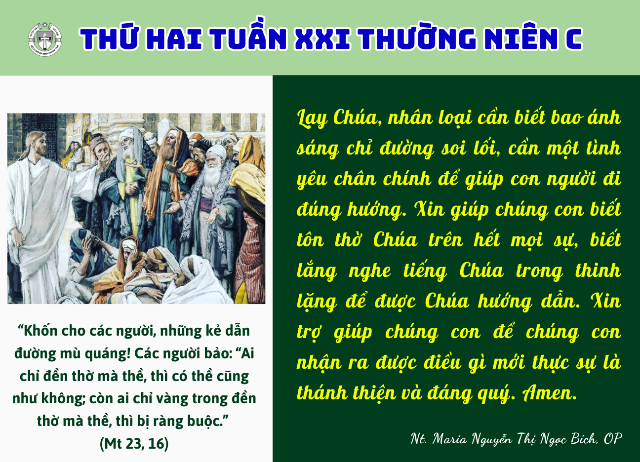 Thứ Hai tuần XXI Thường niên