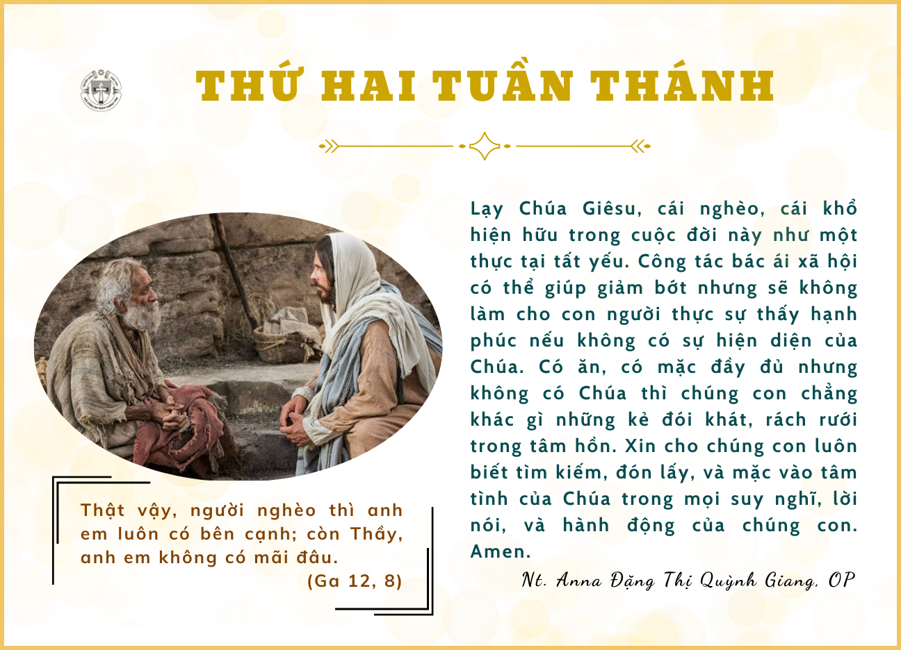 Thứ Hai Tuần Thánh