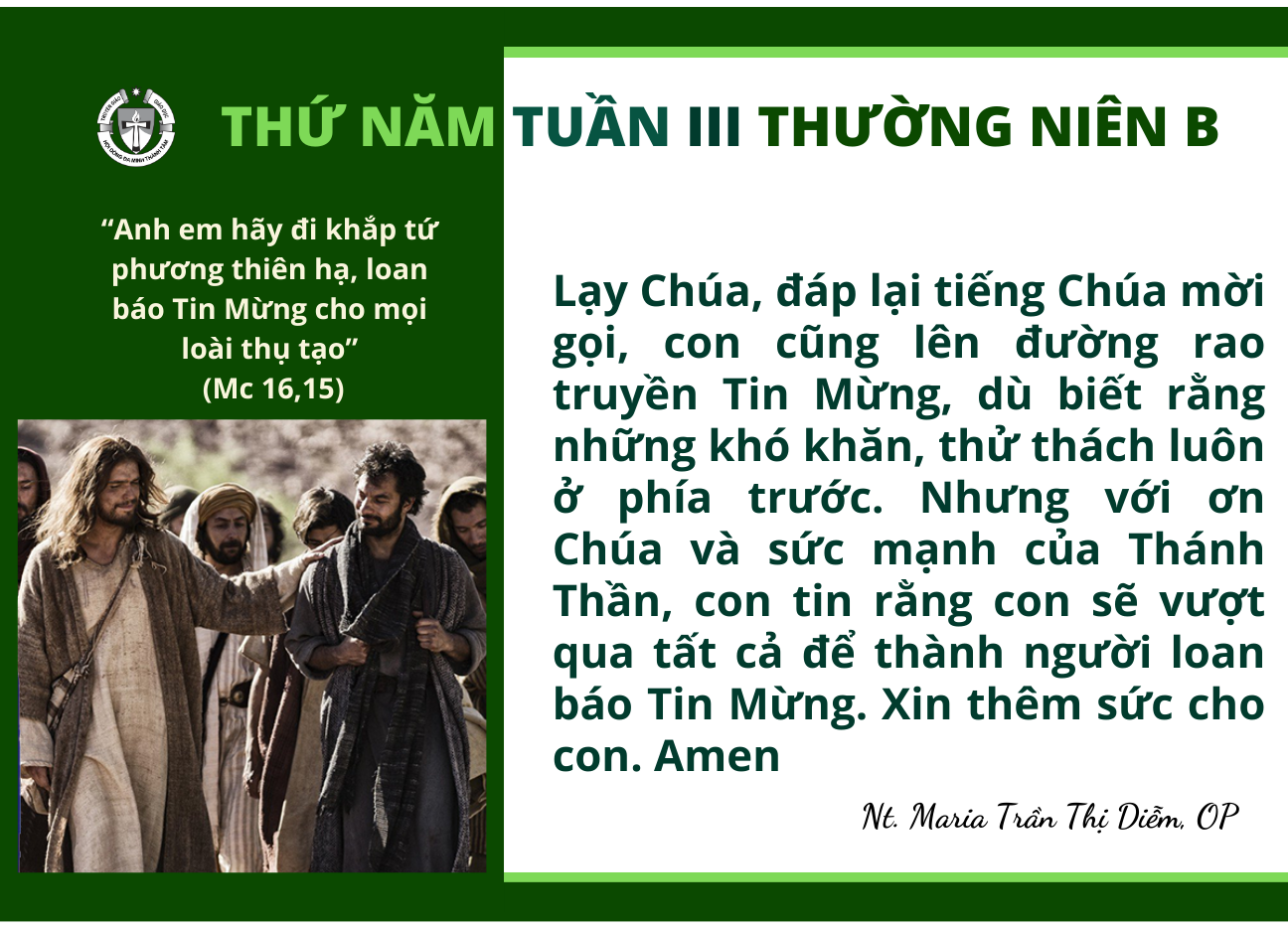 Thứ Năm tuần III Thường niên B