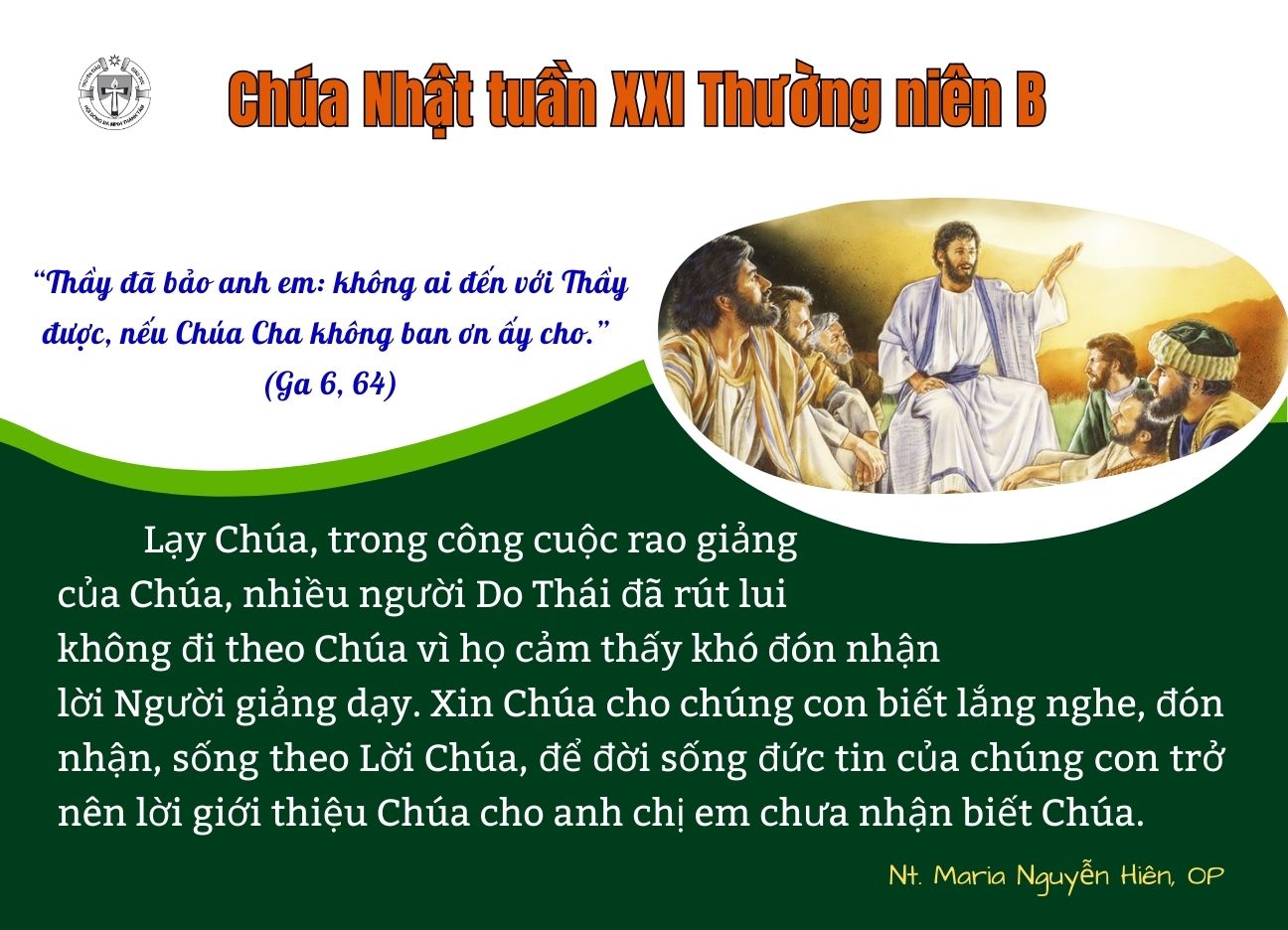 Chúa Nhật XXI Thường niên B