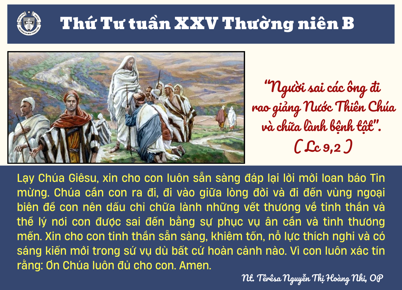 Thứ Tư Tuần XXV Thường Niên B