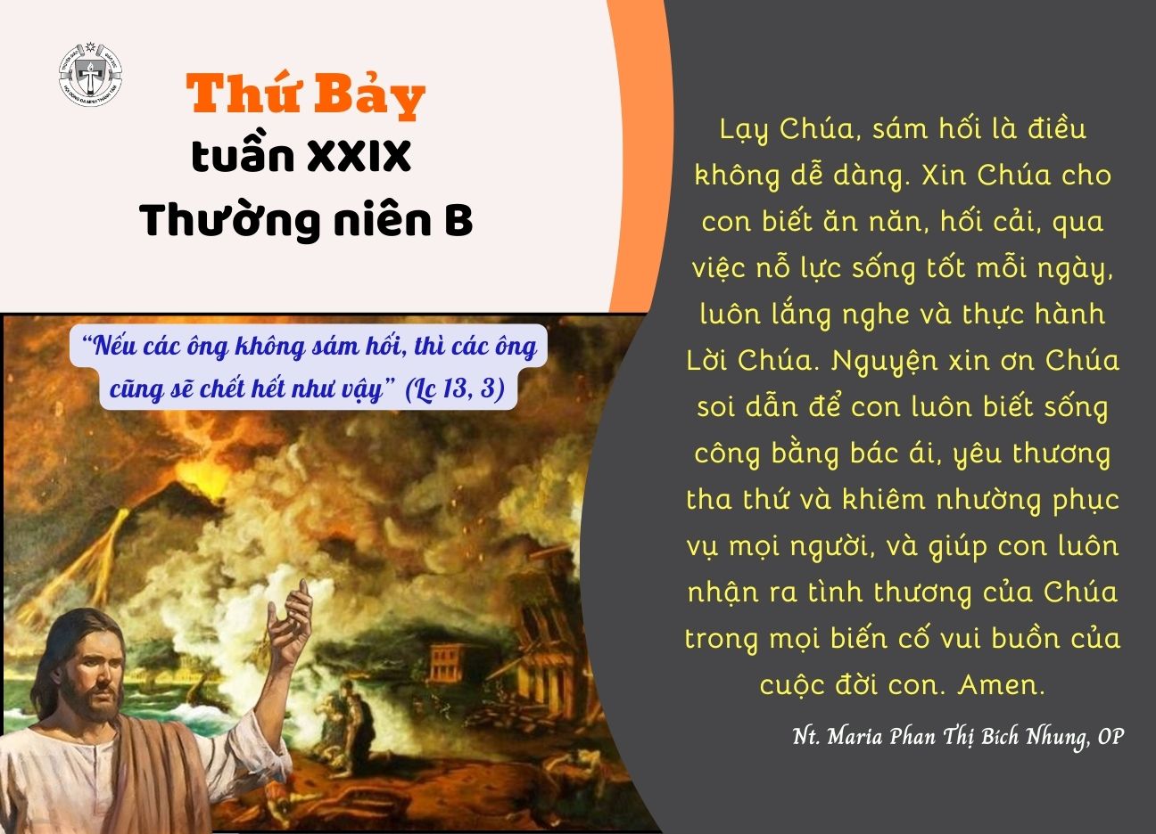 Thứ Bảy tuần XXIX thường niên B