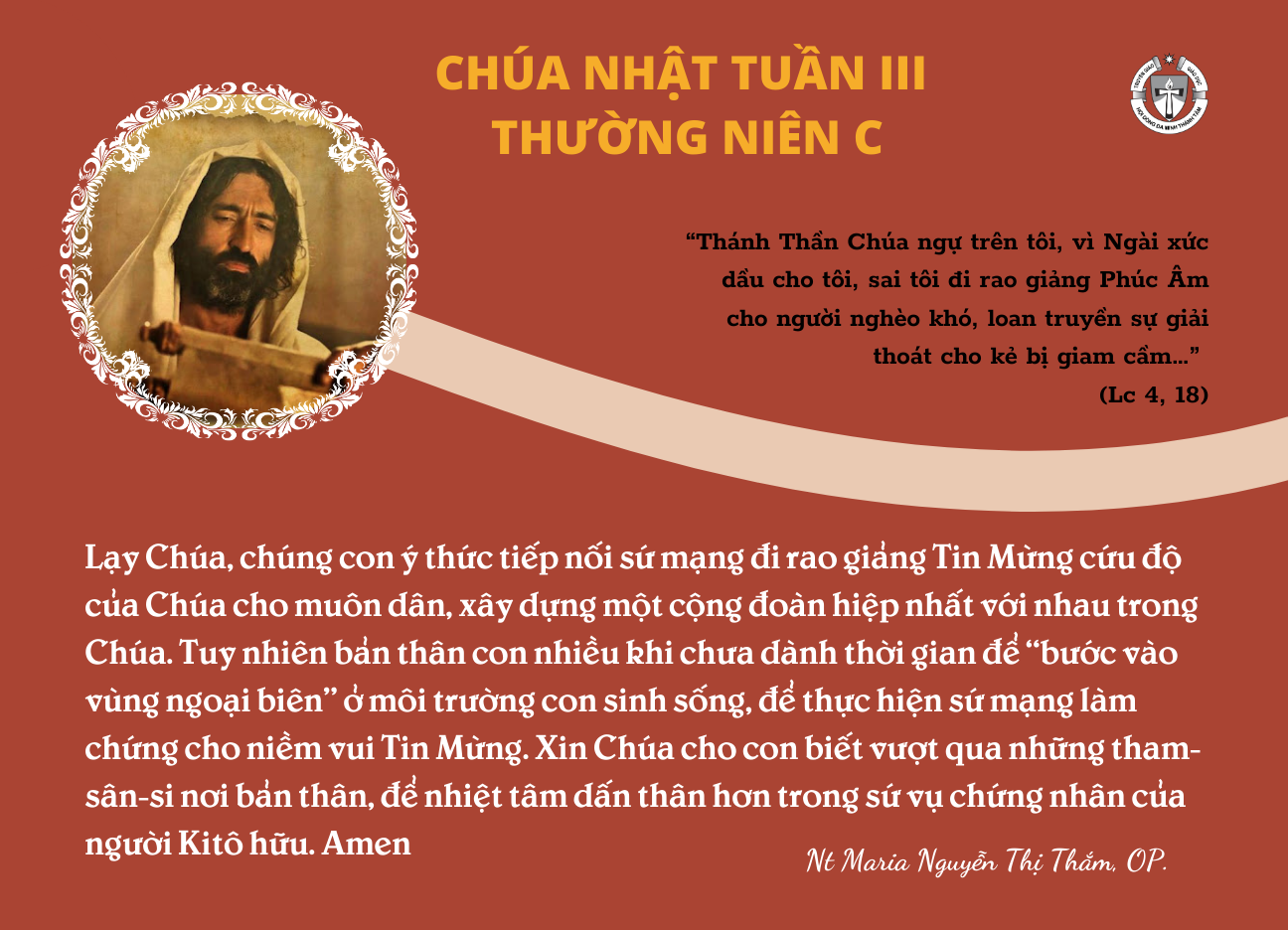 Chúa Nhật Tuần III Thường Niên Năm C