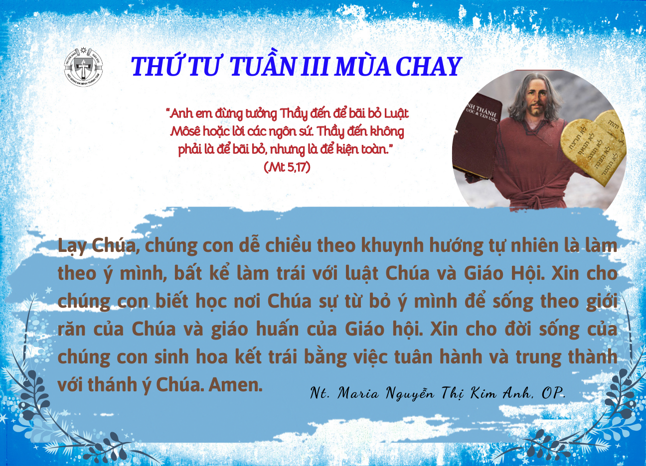 Thứ Tư tuần III Mùa Chay
