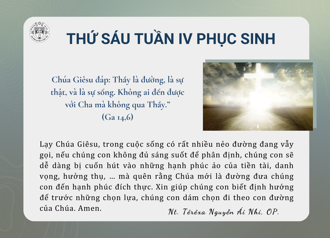 Thứ Sáu tuần IV Phục Sinh