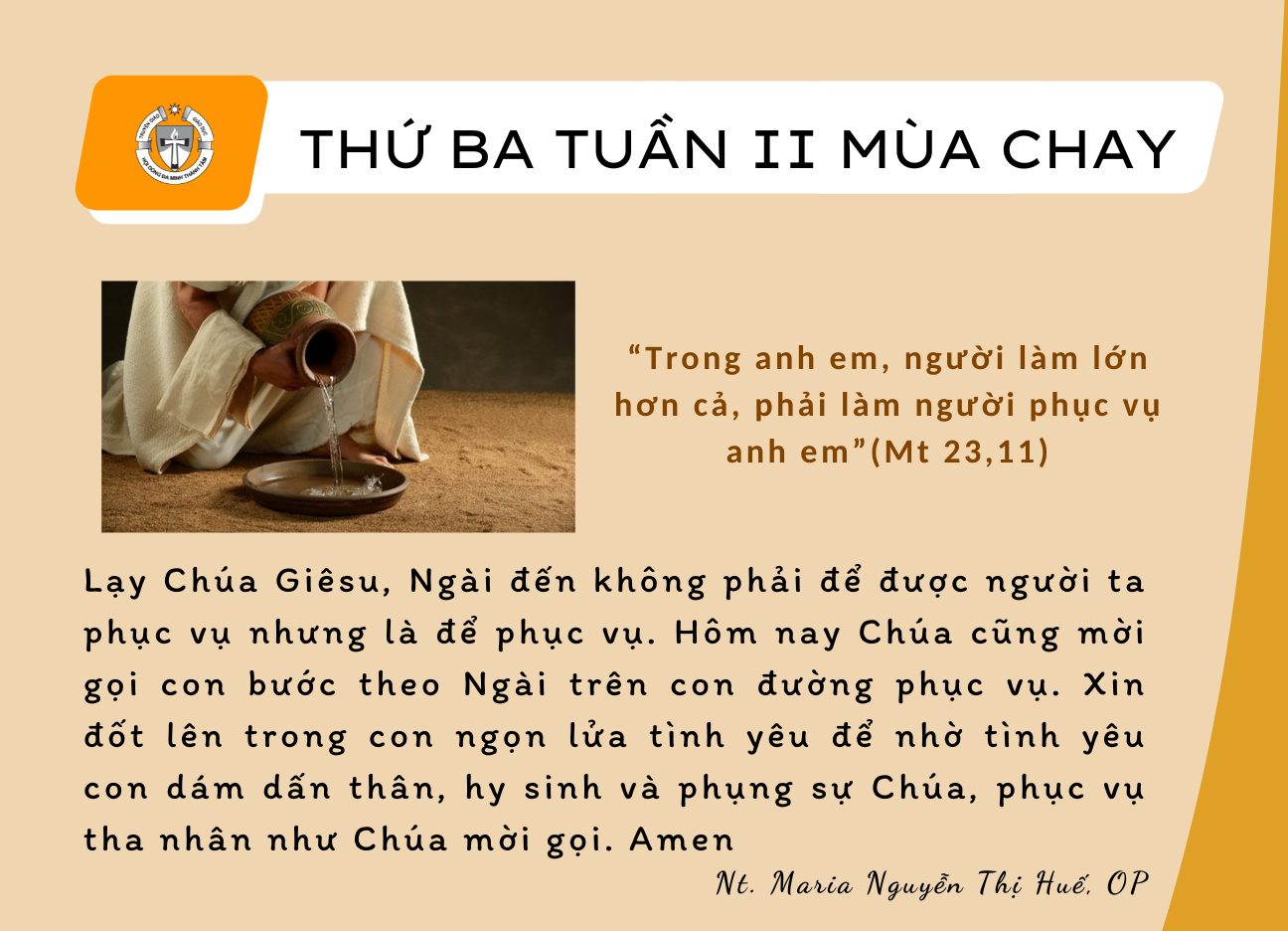 Thứ Ba tuần II Mùa Chay