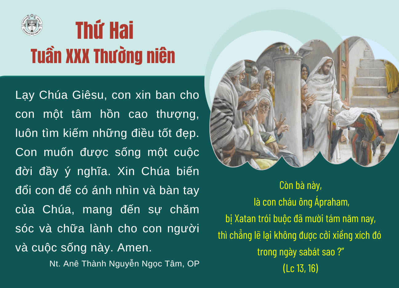 Thứ Hai tuần XXX thường niên