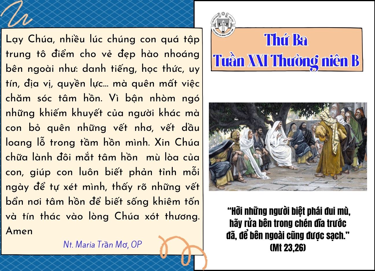 Thứ Ba tuần XXI Thường niên B