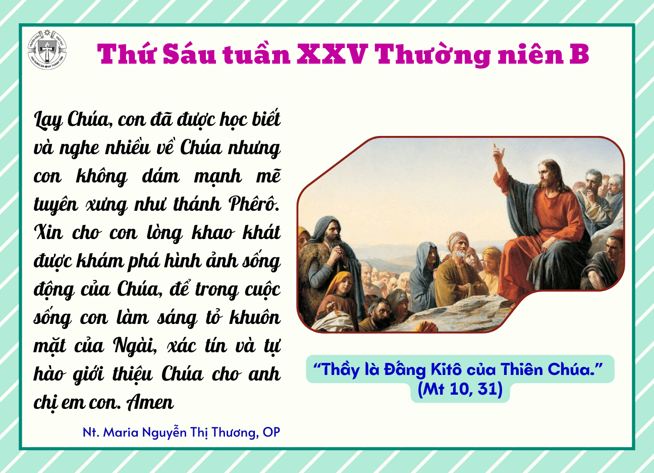 Thứ Sáu Tuần XXV Thường Niên B