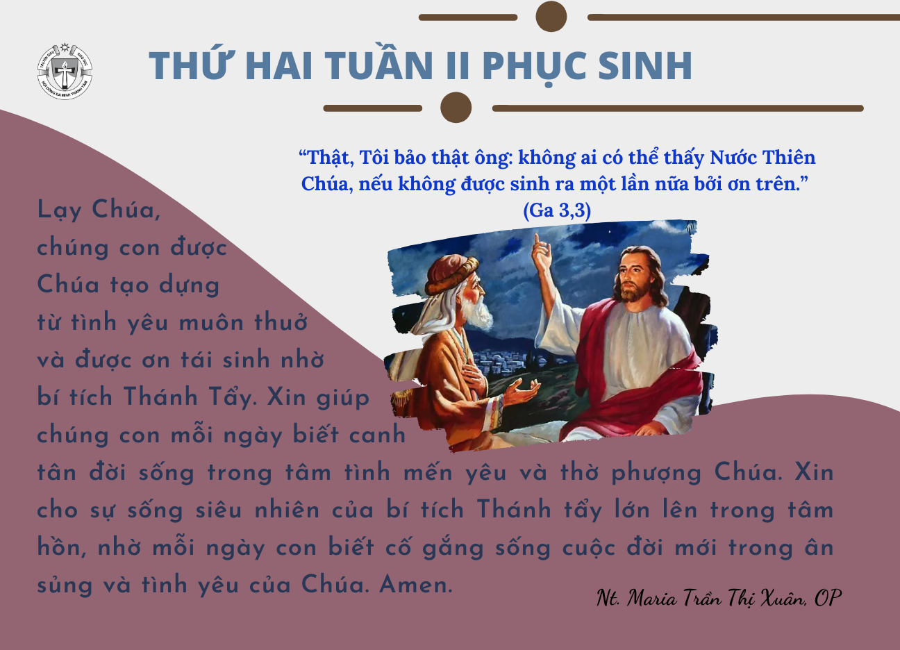 Thứ Hai tuần II Phục Sinh