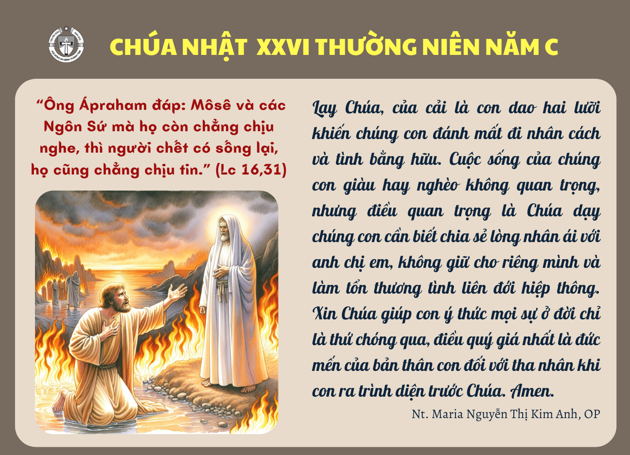 Chúa Nhật XXVI thường niên C