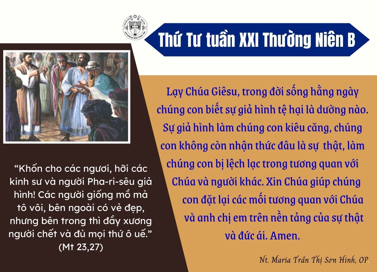 Thứ Tư tuần XXI Thường niên B