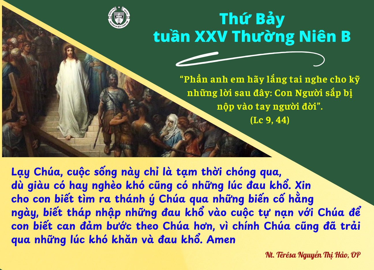 Thứ Bảy Tuần XXV Thường Niên B