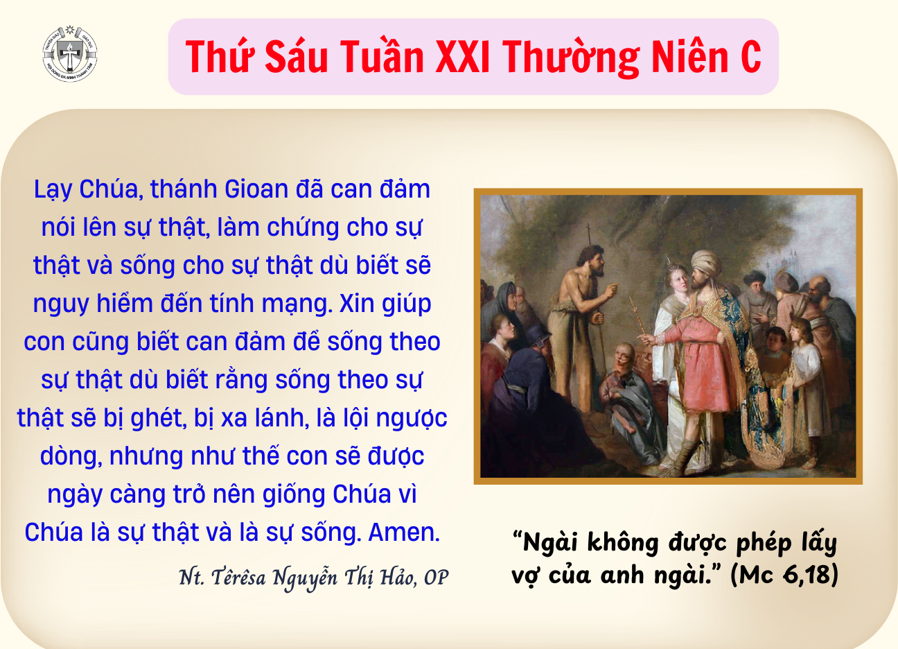 Thứ Sáu tuần XXI Thường niên