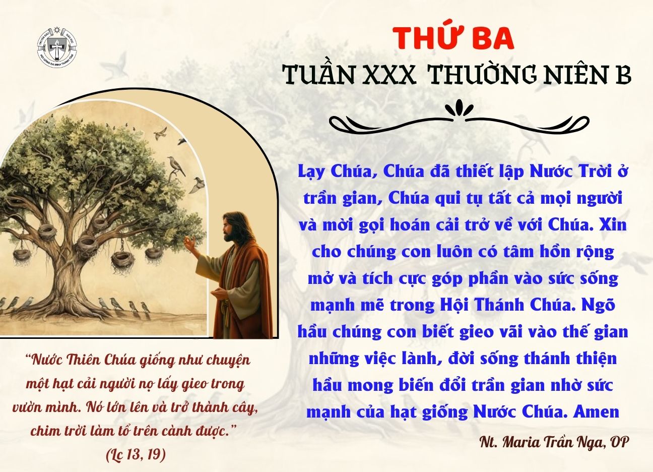 Thứ Ba tuần XXX thường niên B