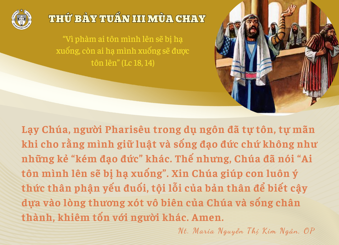 Thứ Bảy Tuần III Mùa Chay