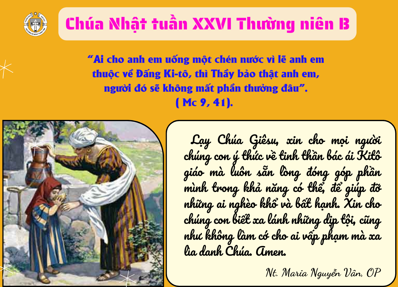 Chúa Nhật Tuần XXVI Thường Niên B