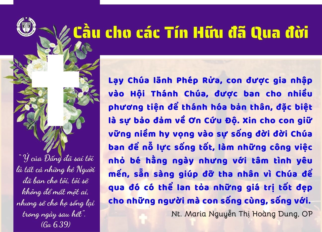 Lễ Cầu Cho Các Tín Hữu Đã Qua Đời