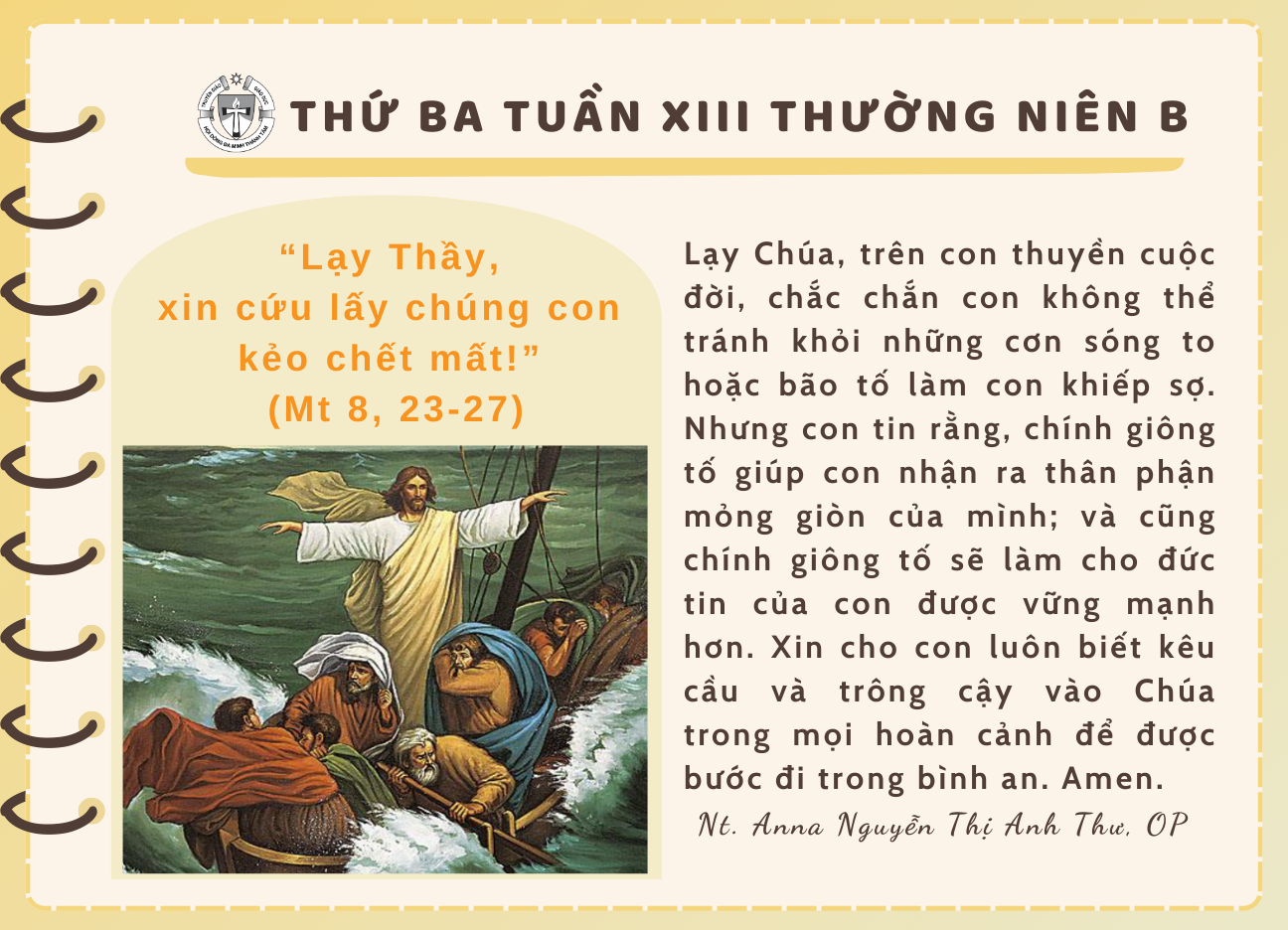 Thứ Ba tuần XIII Thường niên B