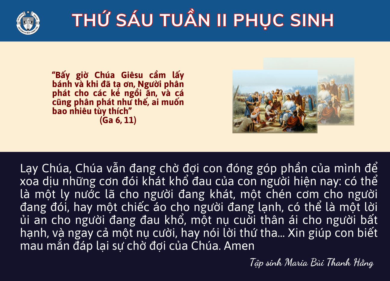 Thứ Sáu tuần II Phục Sinh