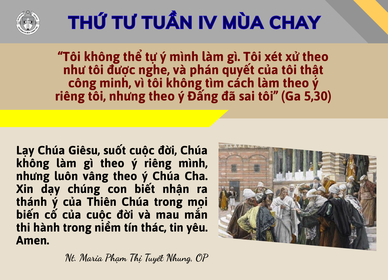 Thứ Tư Tuần IV Mùa Chay