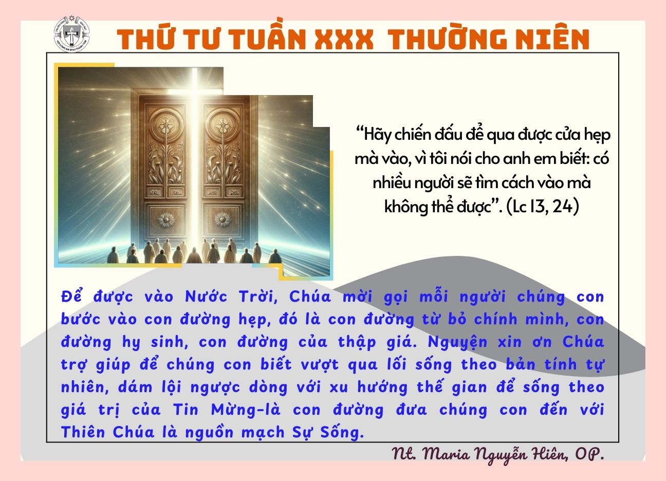 Thứ Tư tuần XXX thường niên B