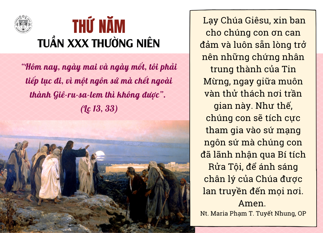 Thứ Năm tuần XXX thường niên