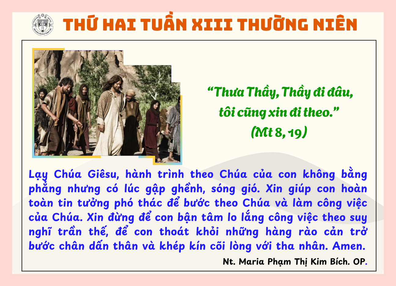 Thứ Hai tuần XIII Thường Niên
