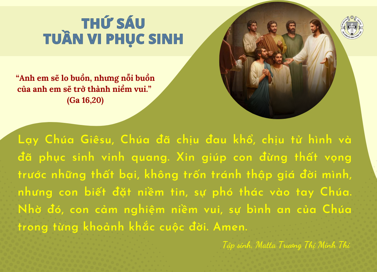Thứ Sáu tuần VI Phục Sinh
