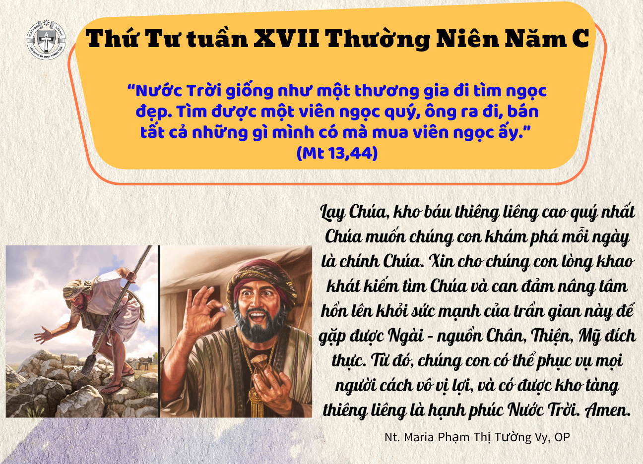 Thứ Tư Tuần XVII Thường Niên Năm C