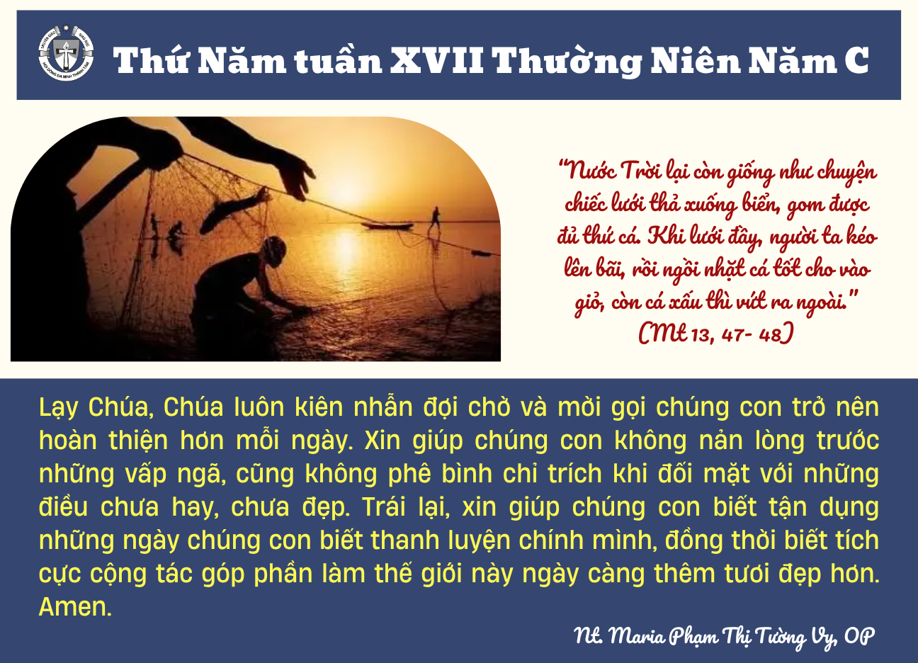 Thứ Năm Tuần XVII Thường Niên Năm C