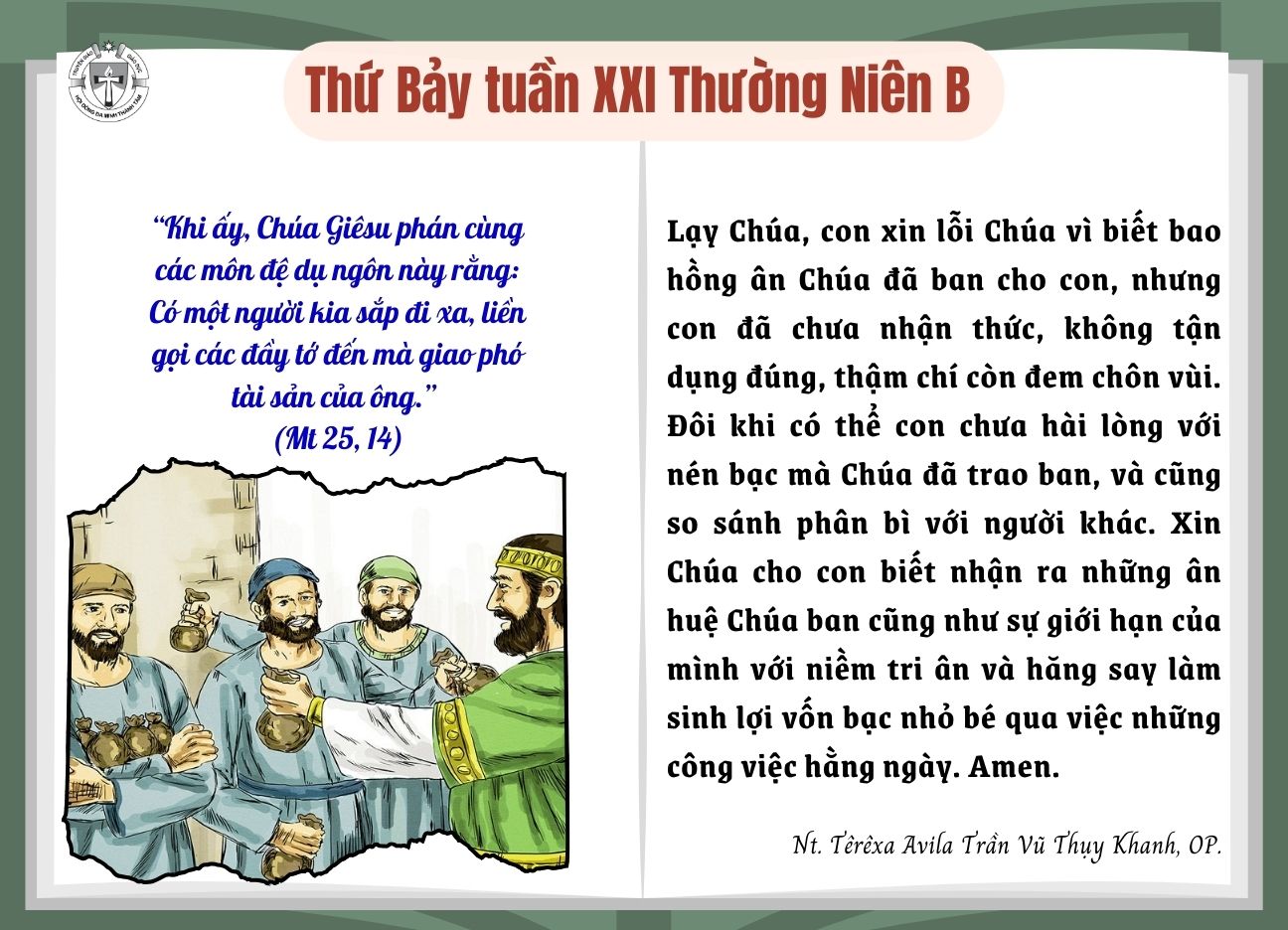 Thứ Bảy tuần XXI Thường niên B