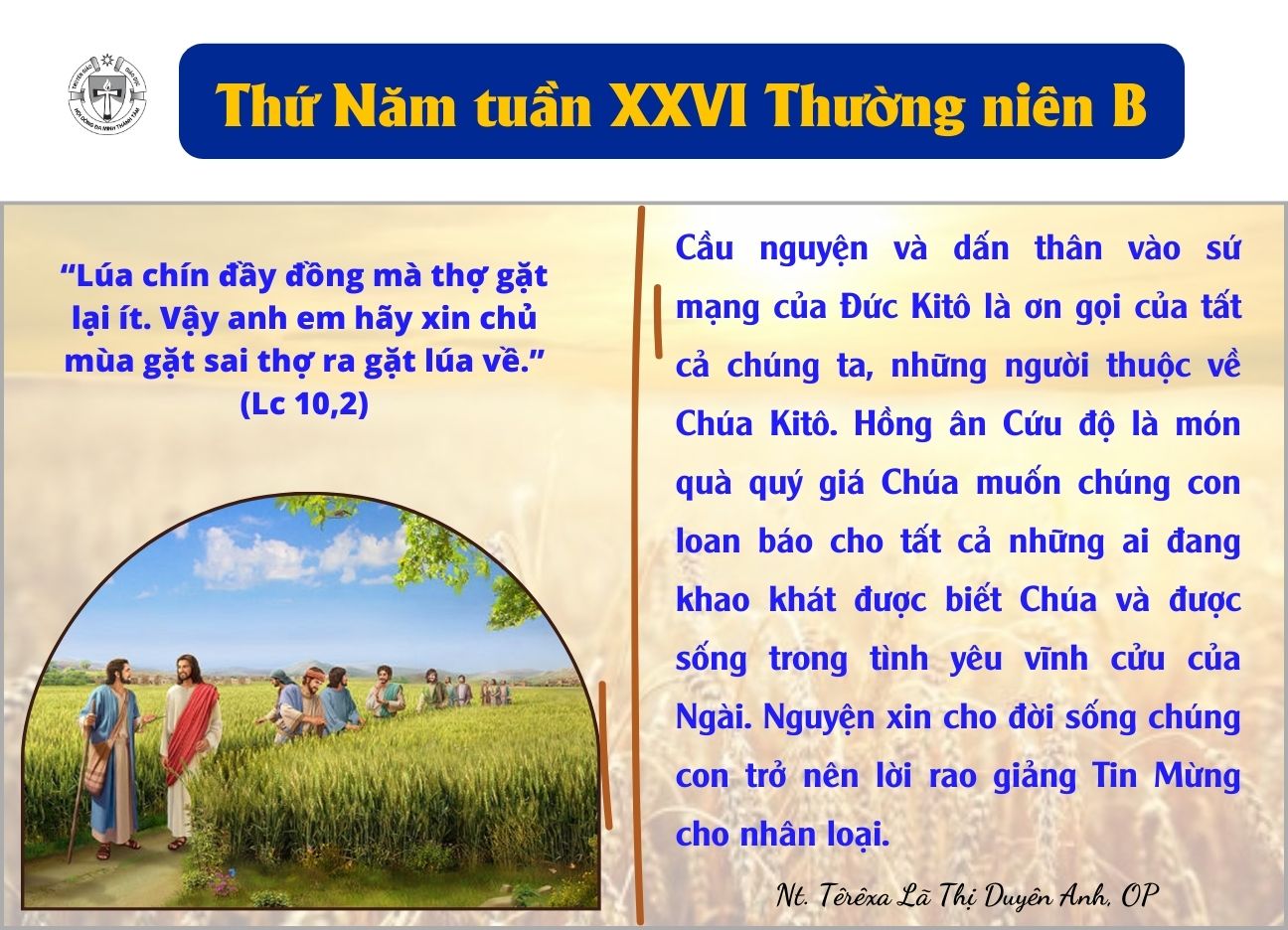 Thứ Năm tuần XXVI thường niên B