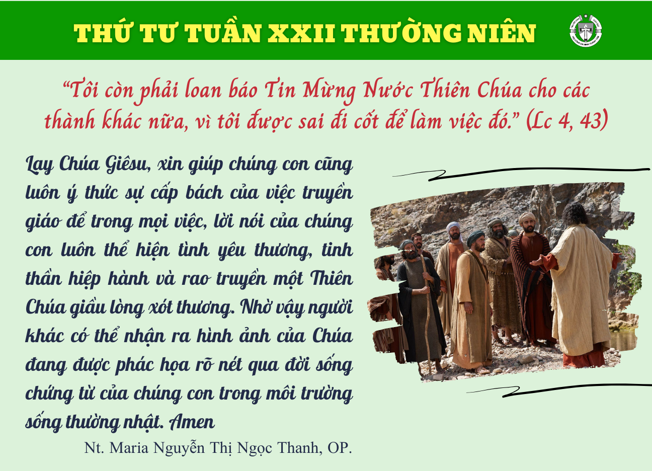 Thứ Tư tuần XXII Thường niên