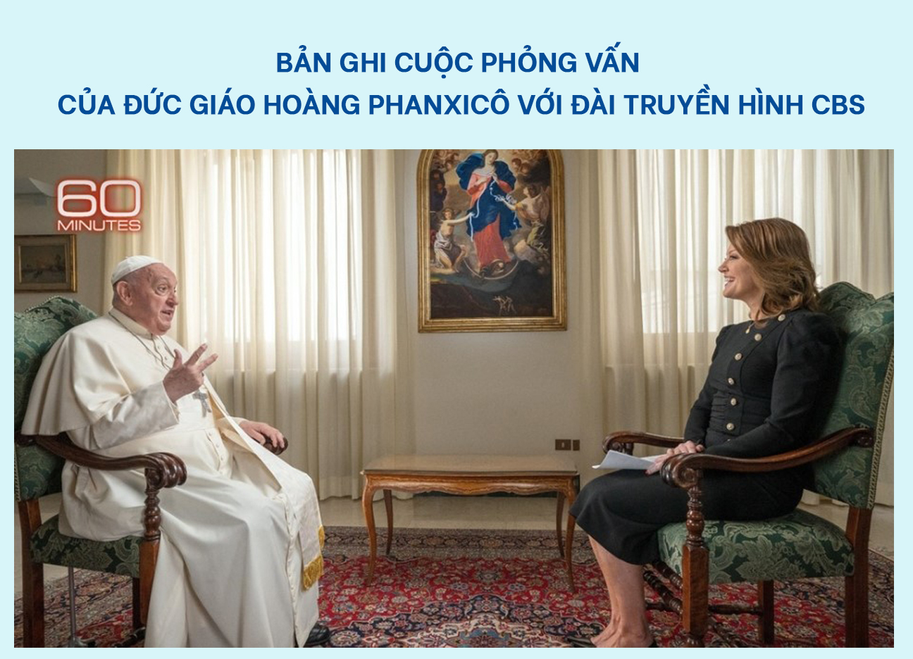 Bản ghi cuộc phỏng vấn với đài truyền hình CBS của Đức giáo hoàng Phanxicô