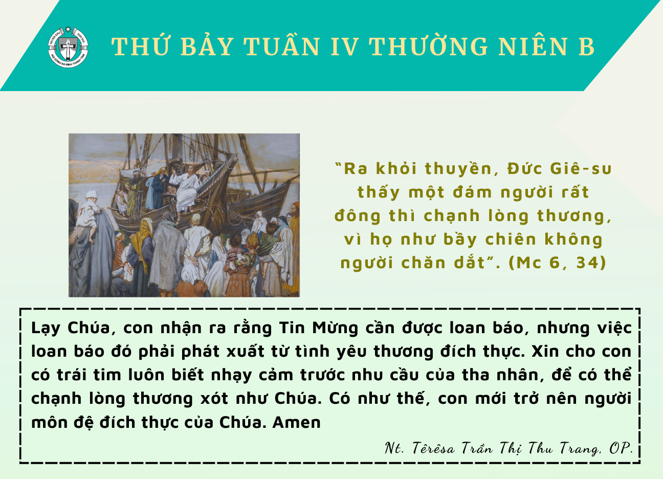 Thứ Bảy tuần IV Thường niên B