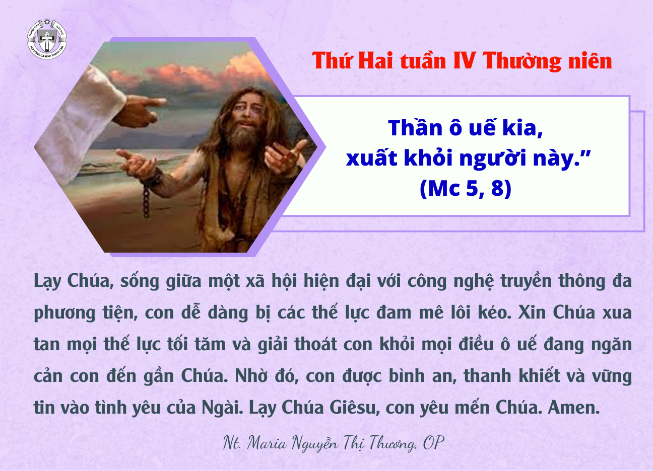 Thứ Hai tuần IV Thường niên