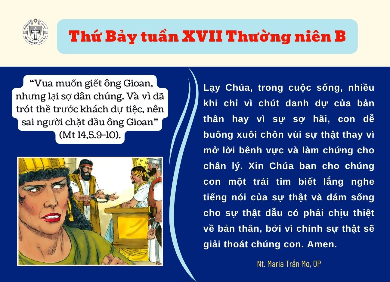 Thứ Bảy tuần XVII Thường niên B