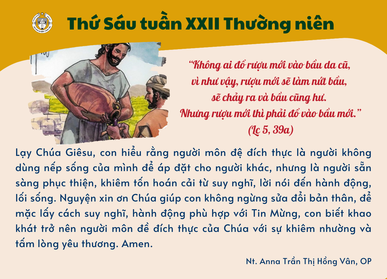 Thứ Sáu tuần XXII Thường niên