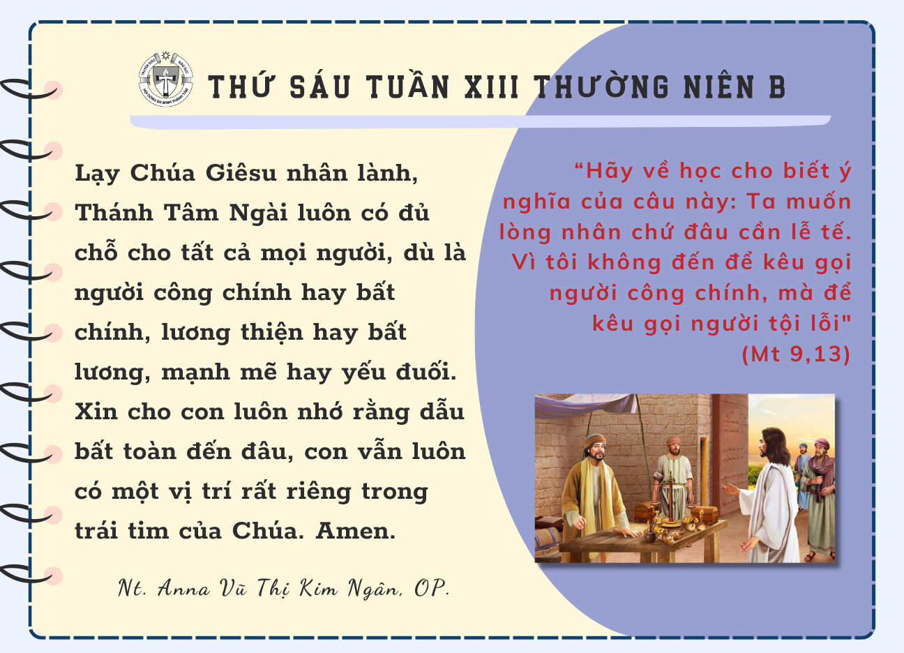 Thứ Sáu tuần XIII Thường niên B