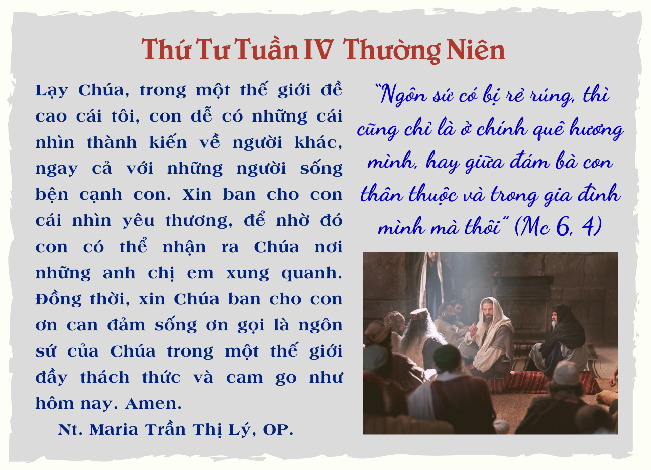 Thứ Tư tuần IV Thường niên