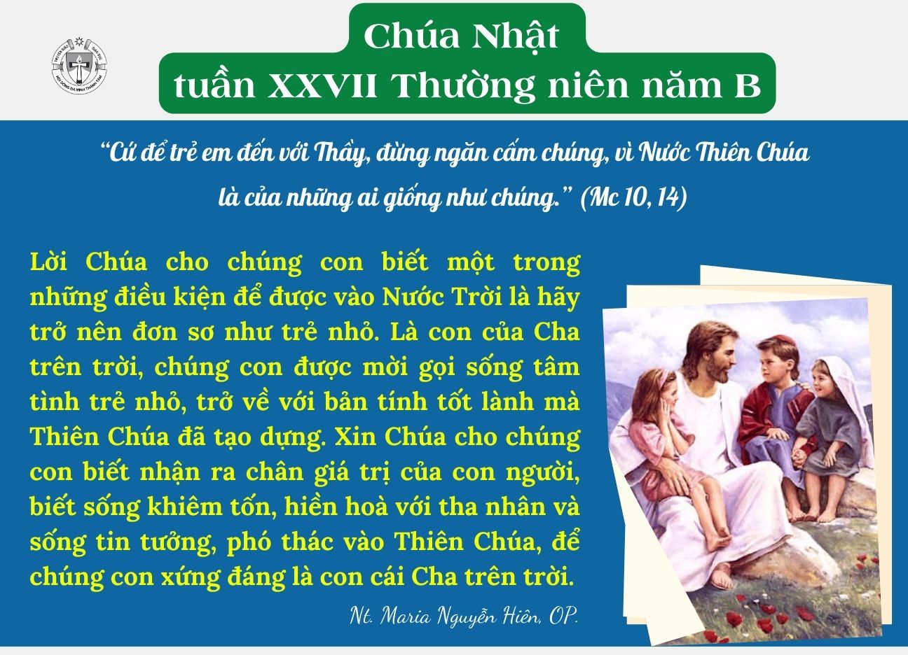 Chúa Nhật Tuần XXVII Thường niên năm B